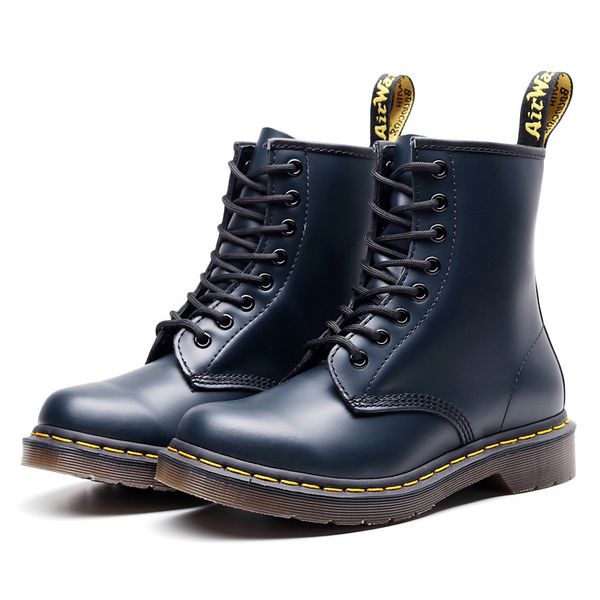 

2020 female high-couple leather boots men's head locomotive trend 34-48 large size 0yo5, Black