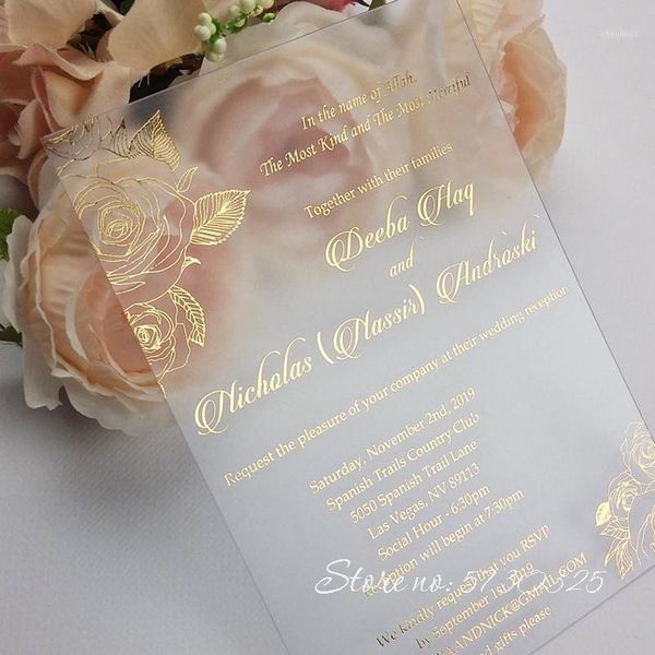 

clear acrylic foil invitations wedding invitation floral invitation set luxury invites wedding stationery unique card1