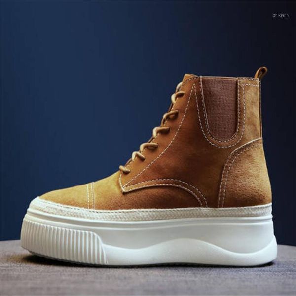 

new winter thick-soled women's boots fashion trend british wind boots muffin leisuer leather women's casual shoes a1-2901, Black