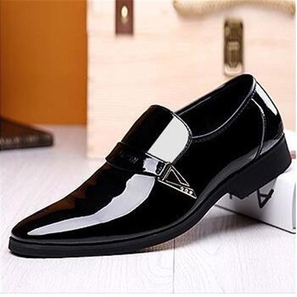 

summer men leather oxford flat classic formal shoes pointed toe business slip on shoes white black brown hombre plus size 38-48