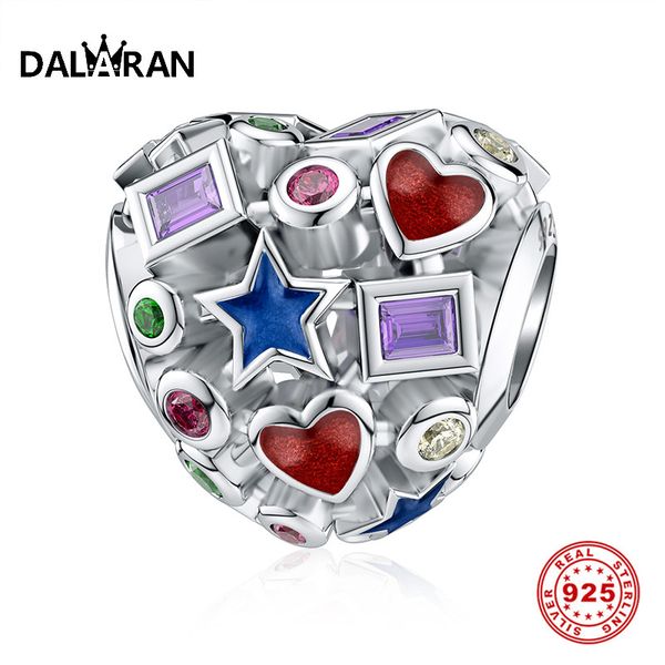 

other dalaran heart charm sterling silver 925 openwork colorful bead for original charms bracelet women fine jewelry