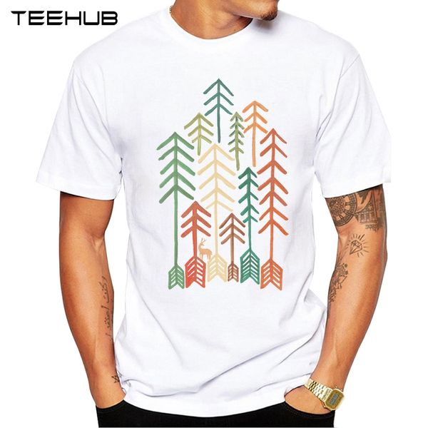 

teehub men's fashion wilderness printed t-shirt short sleeve novelty design cool tee sport hooded sweatshirt hoodie