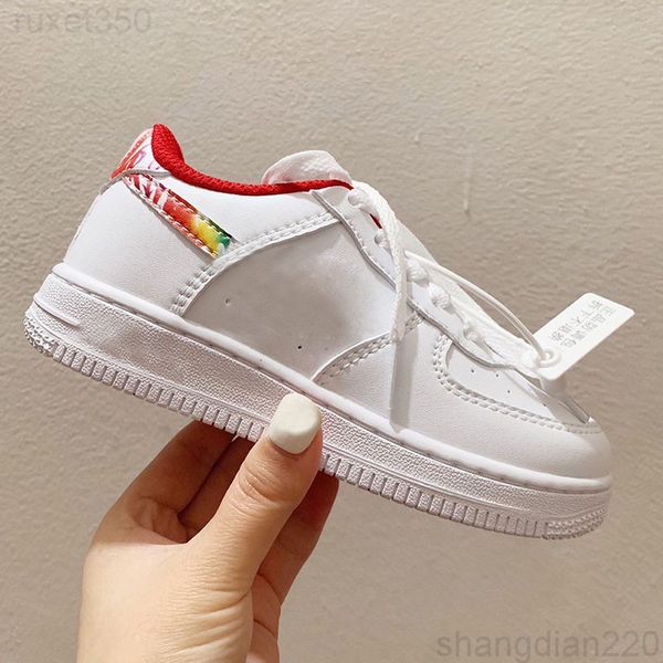 

kids classic 1 designer shoes high cut children buckle strap shoe chassures one enfant sneakers leather basketball trainers nru7c, Black