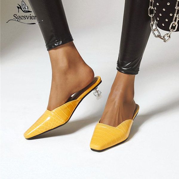 

dress shoes sgesvier 2021 arrive women pumps square toe mules summer solid colors unique high heel party wedding woman, Black
