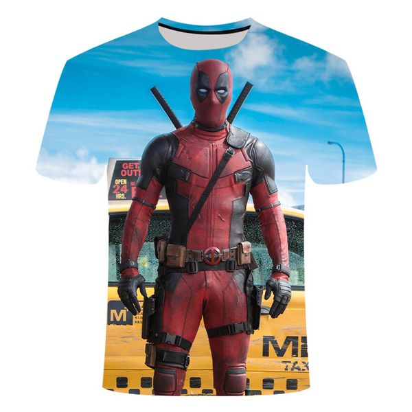 

american anime deadpool fun 3d print shirts comics funny graphic men clothing
