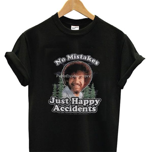 

summer funny print men bob ross artist no mistakes just happy accidents hoodie designers t shirts sweatshirt