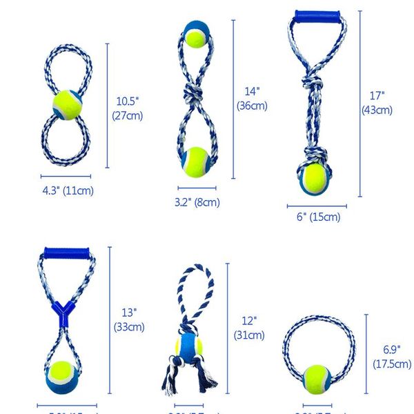 

cotton dog puppy rope toy knot chew teeth cleaning tug toys pet playing training ball for small medium la jllktr