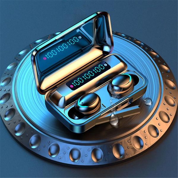 

2020 tws беспроводные наушники 5.0v bluetooth наушники стерео наушники с шумоподавлением гарнитура водонепроницаемые наушники индикатор пита