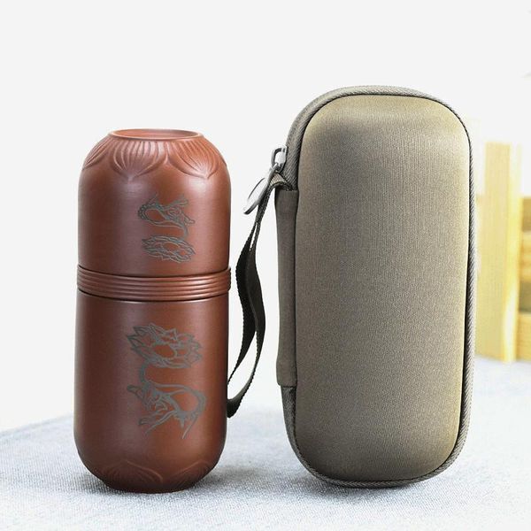 

one pot two cups portable bag travel japanese style simple kung fu small pot tea set bbynrd sweet07
