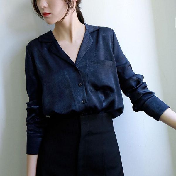 

women shirts blouses long sleeve ladies blouse v neck shirt x, White