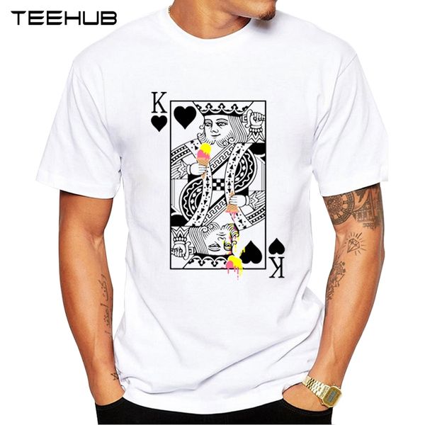 

new arrivals teehub cool men's fashion king's ice cream design t-shirt short sleeve o-neck hipster tee sport hooded sweatshirt ho