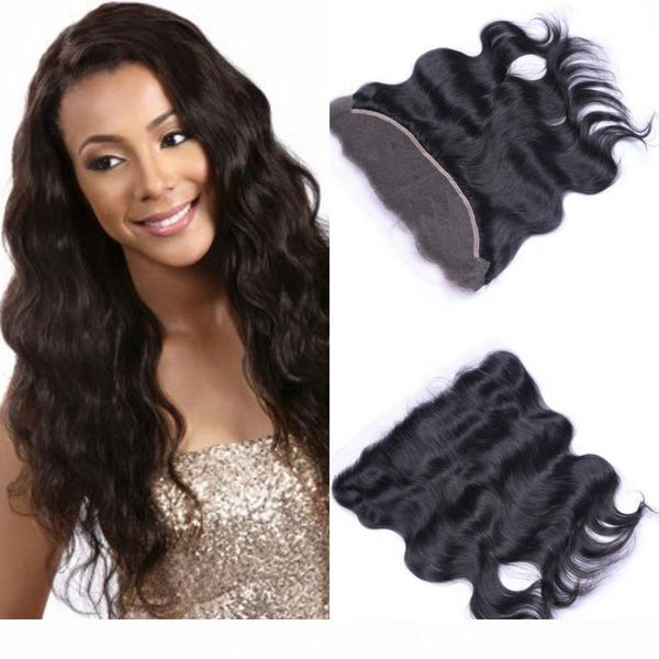 

brazilian virgin hair lace frontals 13*4 human hair ear to ear body wave full frontal closure, Black;brown
