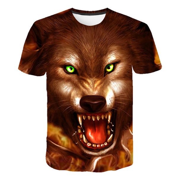 

tiger 3d wolf male 3d print shirts humor oversized anime men clothing