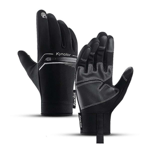 

winter touch outdoor new autumn and screen warm cycling gloves windproof lady anti water sports gloves male, Blue;gray