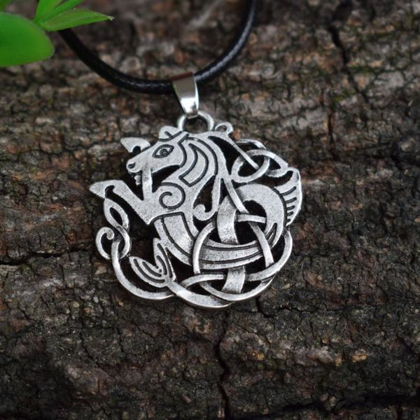 

chains 1pcs double side celtics seahorse necklace lover gift sanlan, Silver