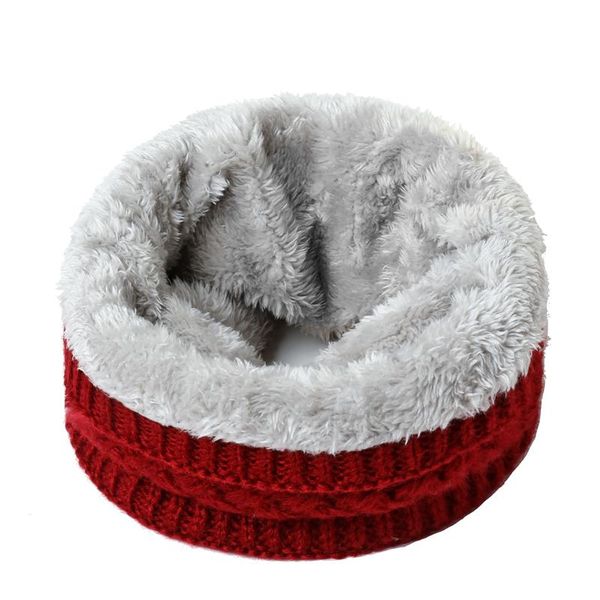 

2020 autumn and winter women scarf men children baby collar solid color soft lady neck warm rings scarves plush knitted foulard sqcbyv, Blue;gray