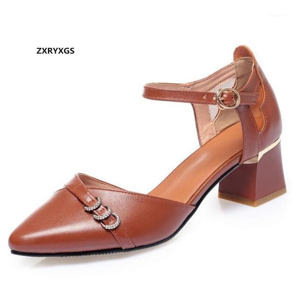 

dress shoes 2021 classic pointed sandals summer women's fashion large size high heel woman genuine leather1, Black