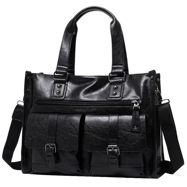 

1pcs men's one-shoulder bag men's stiletto bag fashion casual leather handbag travel men