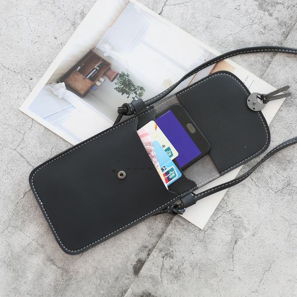 

new phone wallets transparent touch screen mobile bag women messenger small flap mini shoulder bag