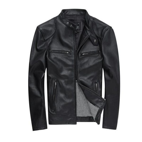 

men's punk wind turbine pu jacket coats black m-3xl collar zipper european and american spring and autumn fashion leisure jacket