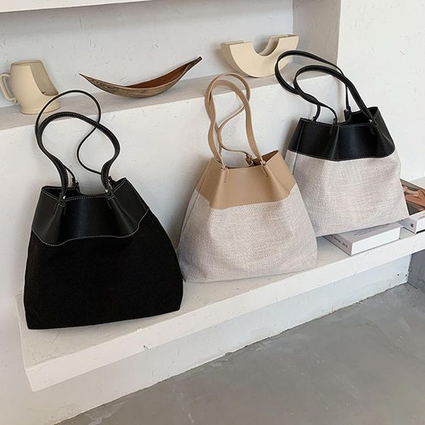 

asds-straw women's stitching woven bag fashion new large-capacity shoulder bag shopping leisure beach