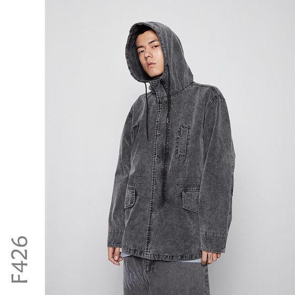 

f426 grey jacket, Black;brown