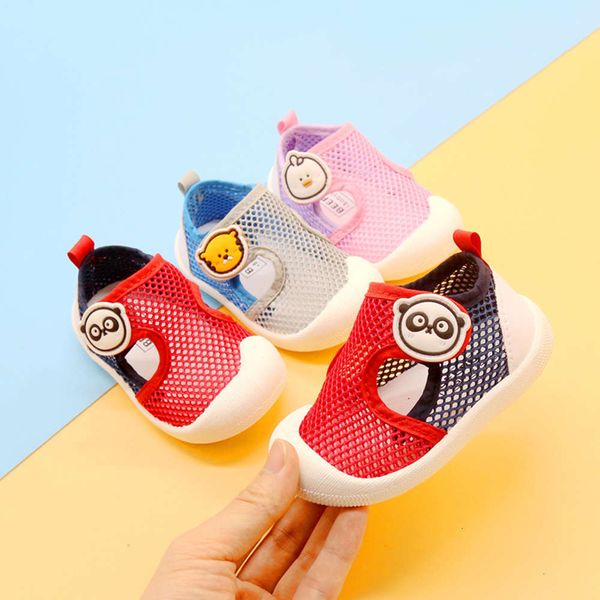 

new baotou 2020 anti collision girls' sandals summer children's breathable net baby walking sho 1-2-3 children, Black;red