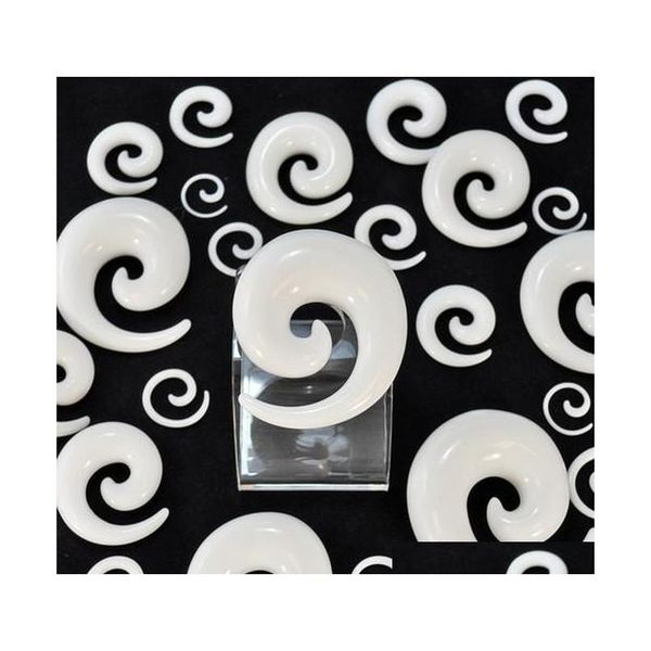 

black and white p32 100pcs mix 8 size 2 color acrylic body jewelry spiral jllqra yummy_shop, Silver