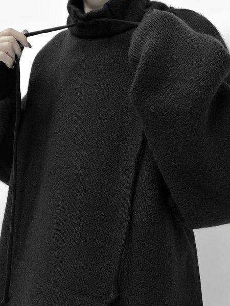 

umi mao dark wind spring autumn long sleeve sweater men's men man clothes pullover homme hombre1, White;black