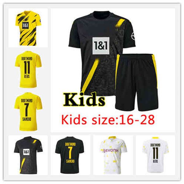 

haaland reus borussia men kids dortmund soccer jersey hazard football shirt 110th fußball trikots schulz sancho hummels jersey, Black;yellow