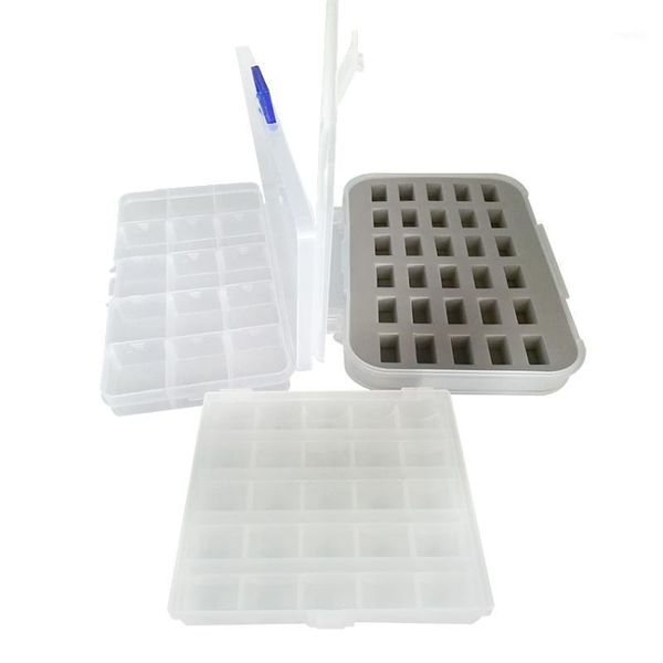 

15/25/30 slots empty bobbins spools box for sewing machine bobbin case covers sewing crafts plastic case storage box1, Black
