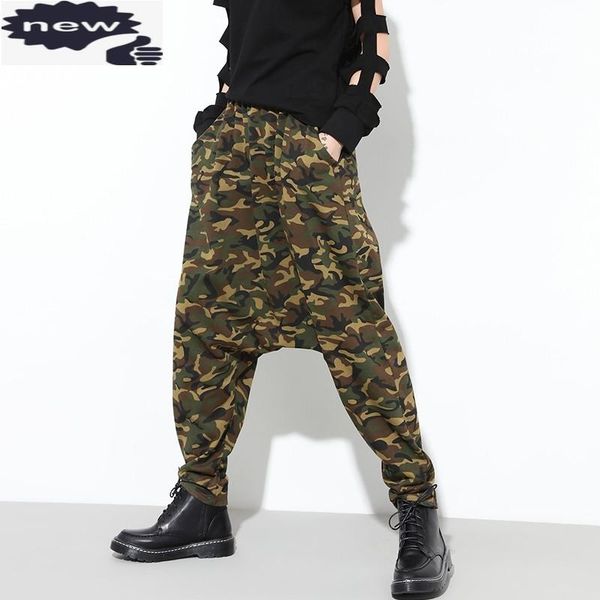 

womens sports harajuku hip hop pants baggy sweatpants harem camouflage trousers streetwear female joggers moda mujer, Black;white