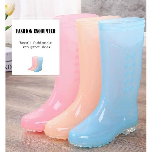 

women high-rain shoes anti-skid thickening wear-resistant waterproof shoe covers reusable for girs rain boot with bbyzzp