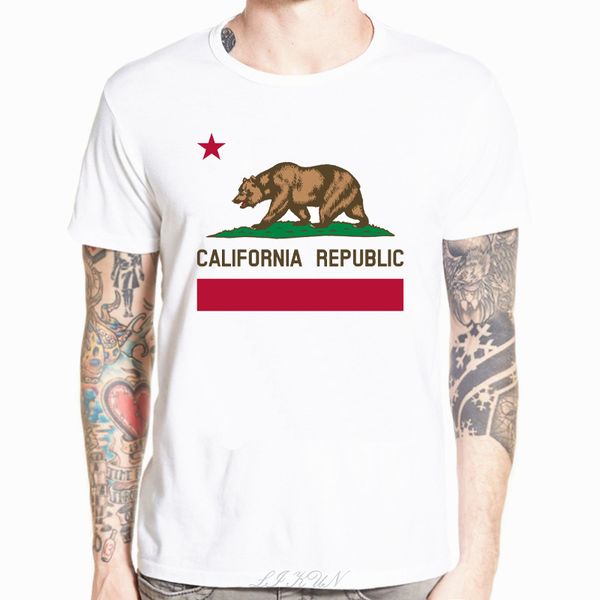 

california state flag republic bear los angeles sacramento san francisco cartoon fashion hooded sweatshirt hoodie men t shirt