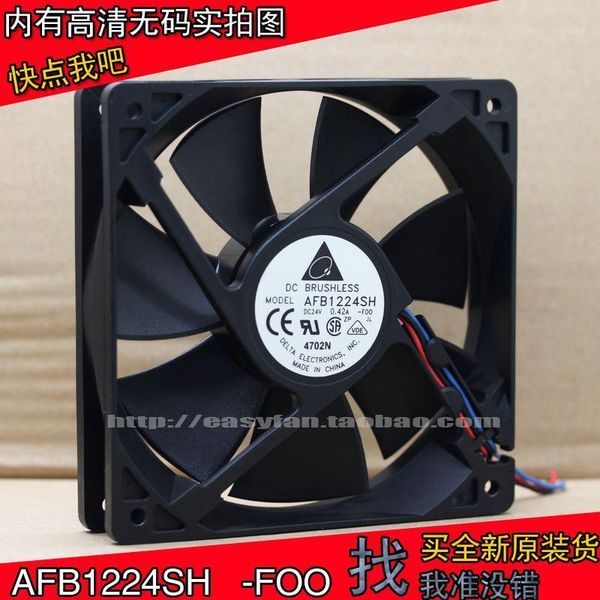 

new delta afb1224sh 12025 24v 0.42a 12cm large air volume dual ball frequency converter fan 120Ã120Ã25mm cooling fan cooler1
