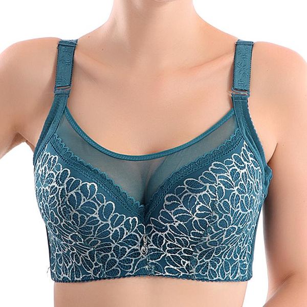 

nessayoo full cup anti emptied b c d e cup bra push up thin women's underwear women bralette, big size lace underwear, Red;black
