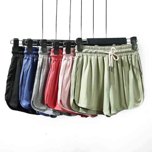 

women sports lace up solid shorts summer fashion beach running y220311, White;black