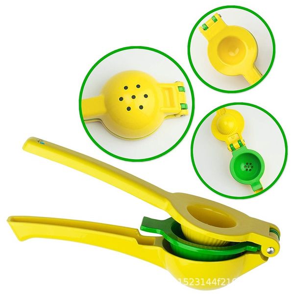 

eco-friendly lemon juicer 2 in 1 hand held aluminum alloy lemon orange citrus squeezer press fruits kitchen tools 147 g2