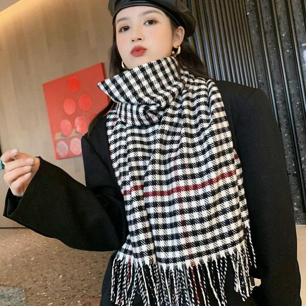 

cashmere scarf winter women female foulard brand 2020 bandana plaid thick scarves hijab shawls warm blanket wraps, Blue;gray