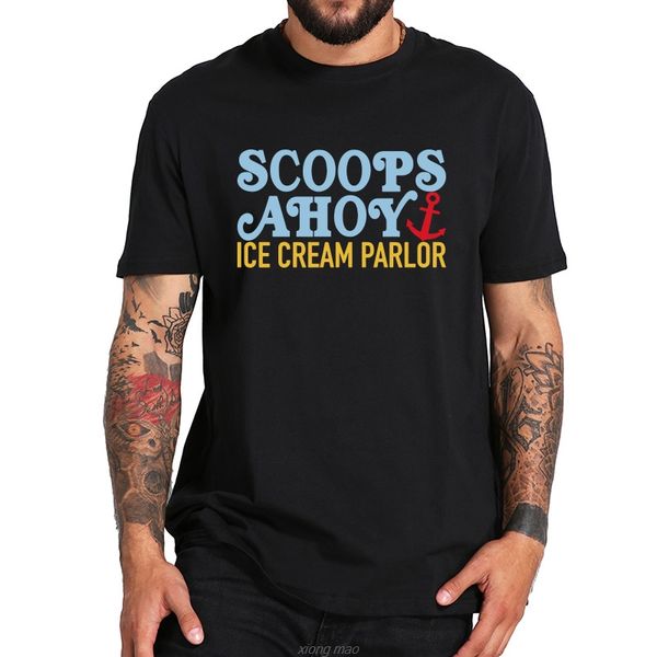 

спорт незнакомец вещи тенниска starcourt mall совки ahoy мороженое t shirt eu размер высокое качество 100% black tee tops