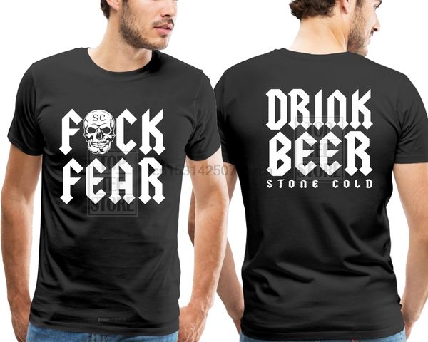 

crew neck novelty short sleeve promotion new stone cold steve austin f fear drink beer hoodie designers t shirts sweatshirt