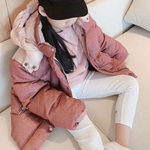

pre-sale 2020 new mo baby winter jacket patchwork pink jacket hooded down jacket baby girls boys clothes winter lj201007, Blue
