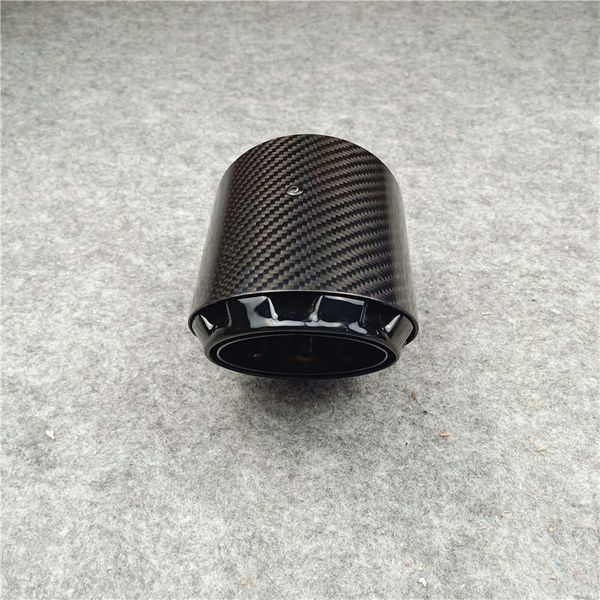 

1 piece car styling carbon fiber glossy black muffler exhaust length 130mm car universal stainless steel tailpipe nozzles