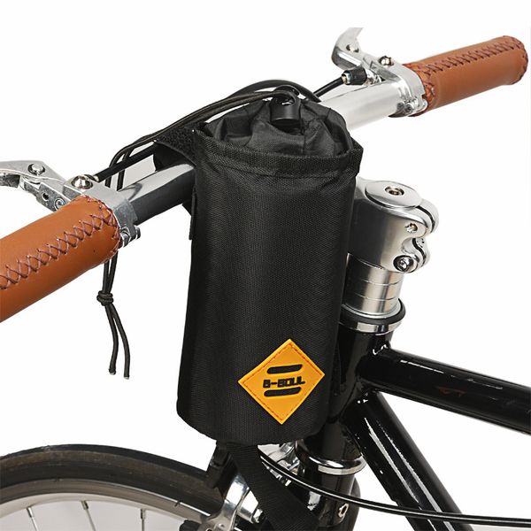 

bike handlebar stem bag food snack storage water bottle bikepacking bicycle bag touring commuting insulated pouch