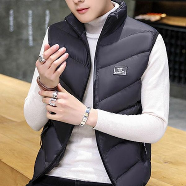 

fashion spring autumn mens jacket sleeveless vest thermal soft vests casual coats male cotton men's vest men thicken waistcoat, Black;white