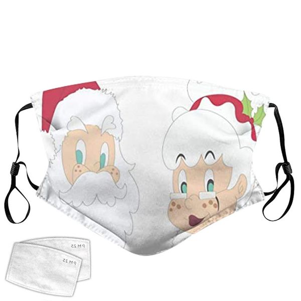 

santa christmas party mask washable 2020 new new claus print face mouth cover outdoor youre close mascherine natalizie#50
