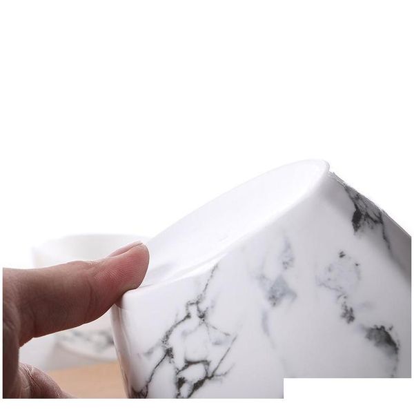 

europe style bowl marble dinner spoon bowl ceramic table accessori jllwyt dayupshop