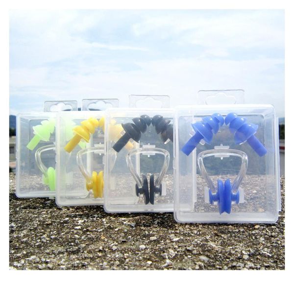 

3pcs/set swimming nose clip earplugs set waterproof soft sile surf diving swimming pool accessories for adults and jlloxh