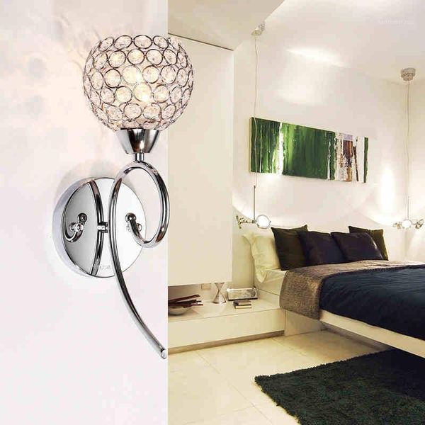 

modern simple crystal lamp bedroom living room bathroom hallway wall lamp creative lighting1