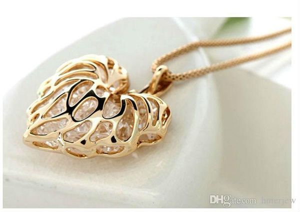 

pretty leaves pendants necklaces for accessories plated silver/gold chains necklaces